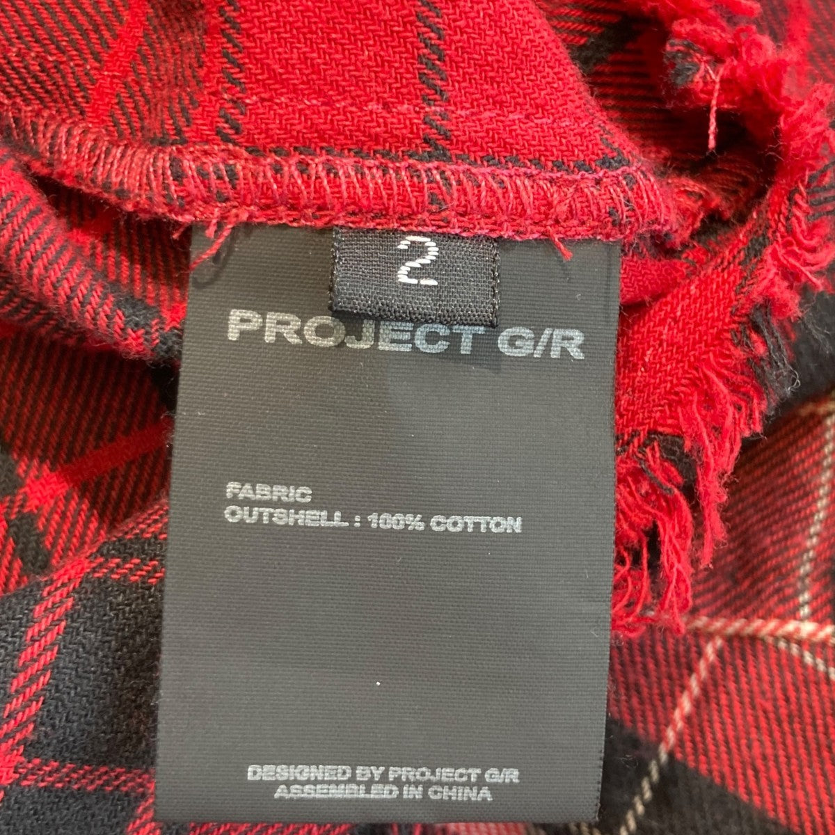 PROJECT G／R チェックシャツ 古着・中古-5枚目のアイテム画像