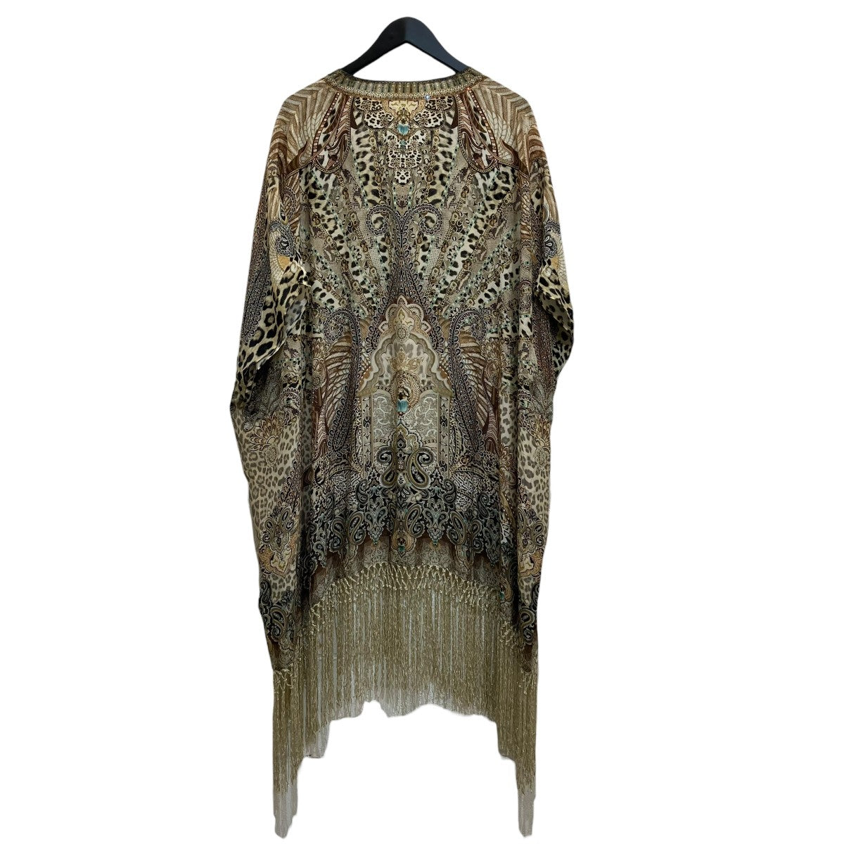 V NECK KAFTAN WITH FRINGEワンピース25040570000110