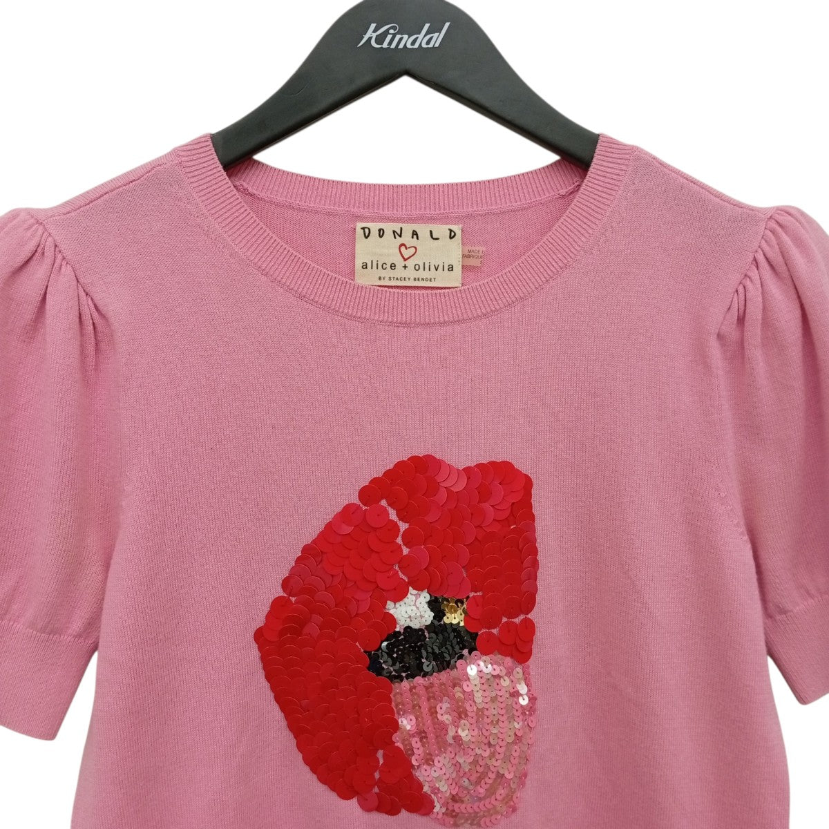 Alice+Olivia リボン付きピンクニットトップス ピンク　新品、未使用 ALICE + OLIVIA Justin Tweed Blazer Minidress | Saks Fifth Avenue