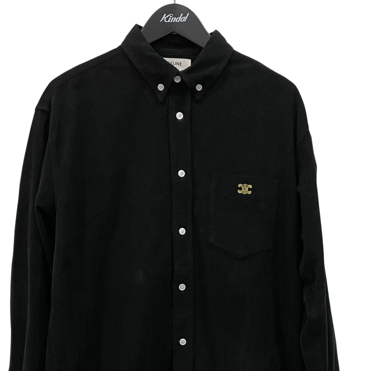 CELINE 26SSコーデュロイ トリオンフボタンダウンシャツRC0BD216T 古着・中古-2枚目のアイテム画像