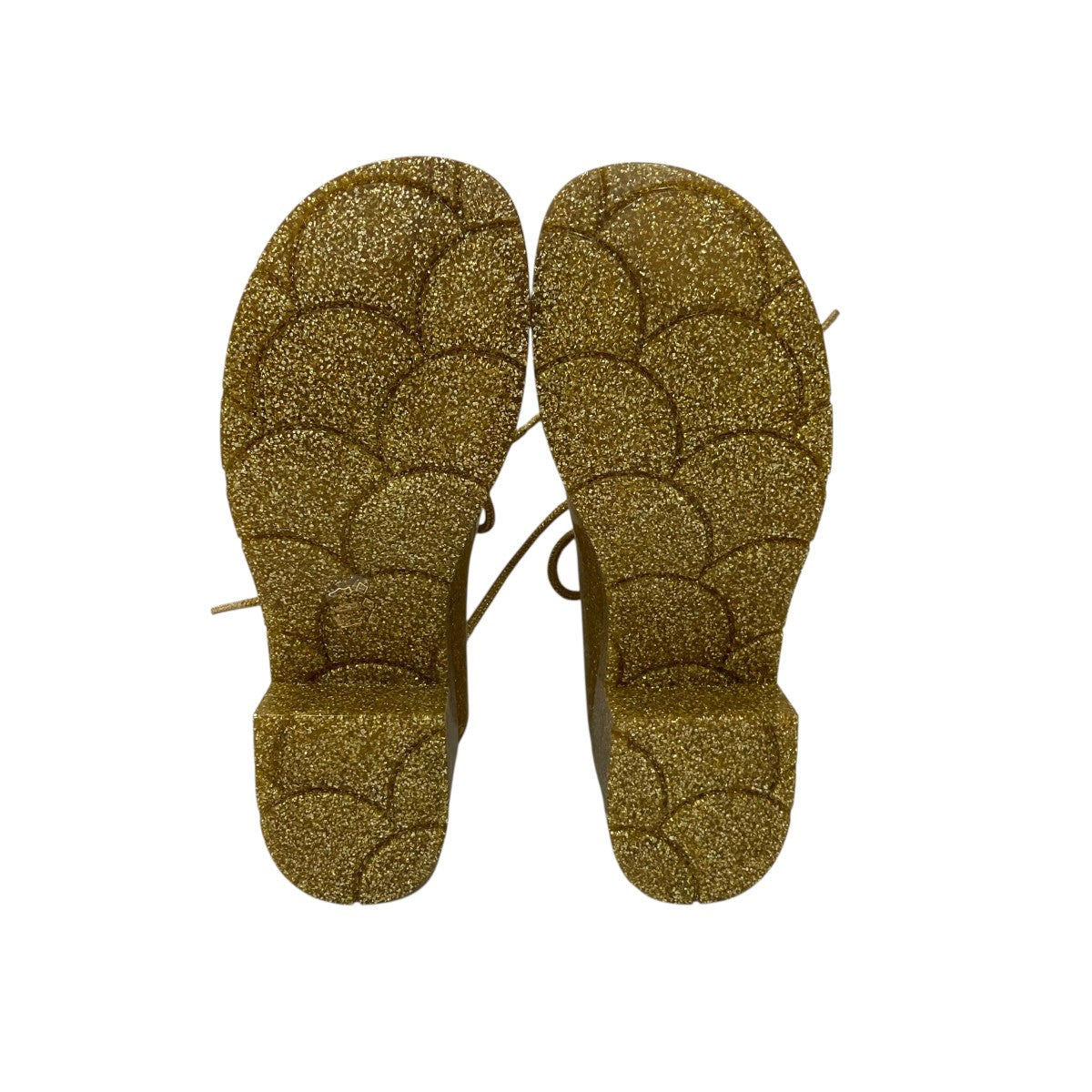 BOTTEGA VENETA GOLD JELLYLACEUPサンダル 古着・中古-7枚目のアイテム画像
