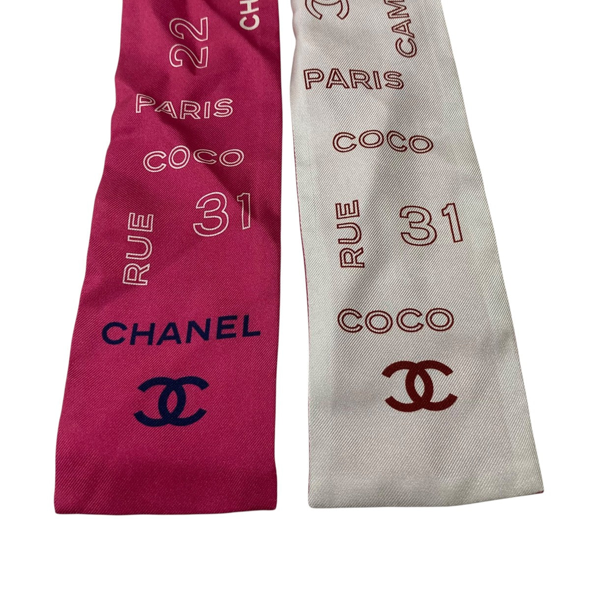 CHANEL スカーフ ピンク×アイボリー CHANEL(シャネル) スカーフ アイボリー×ピンク｜【公式】カインドオル