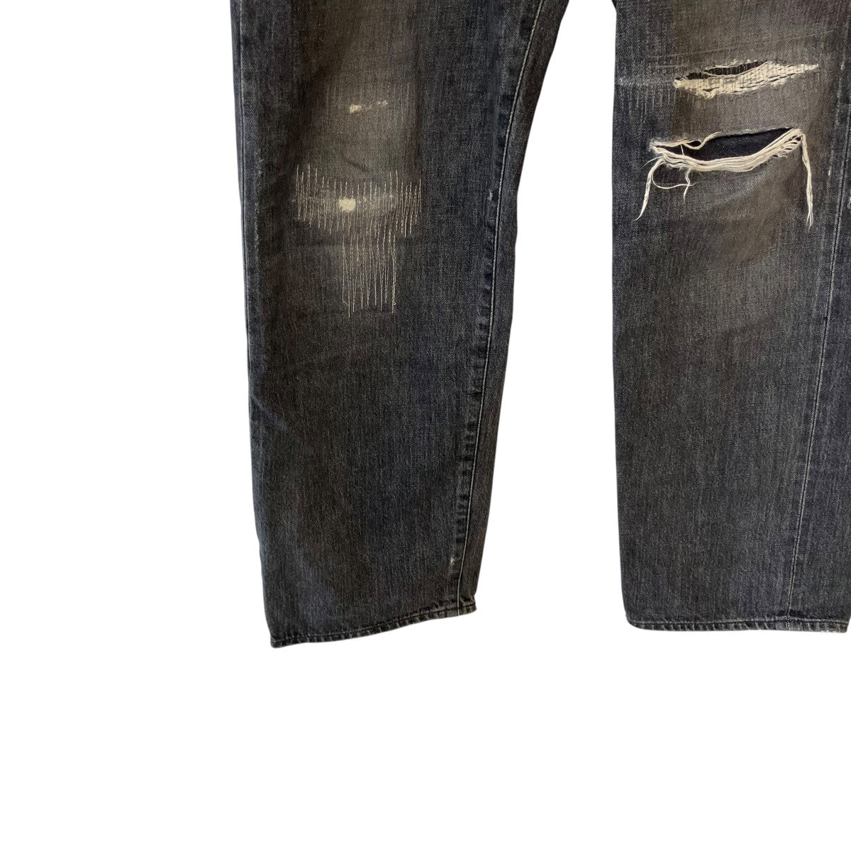 uniform experiment DAMAGED DENIM REGULAR-FIT JEANSデニムパンツUE-252054 古着・中古-4枚目のアイテム画像