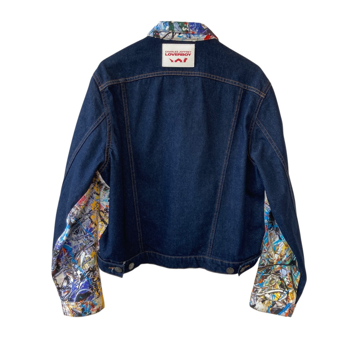CHARLES JEFFREY LOVERBOY Art Print Denim Jacketデニムジャケット 古着・中古-2枚目のアイテム画像