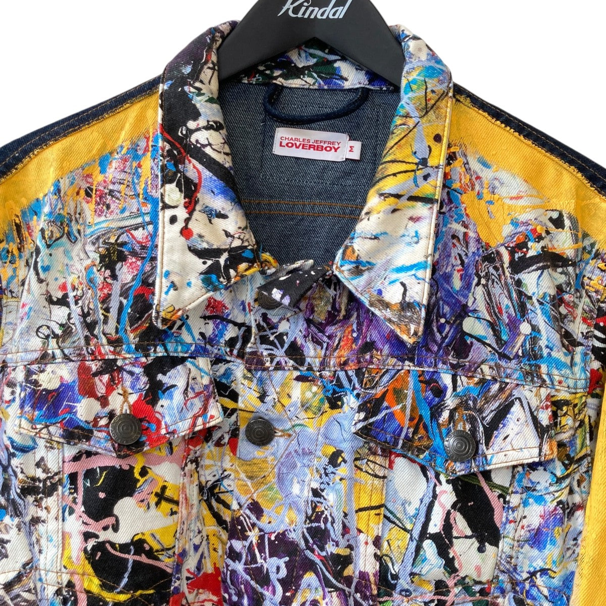 CHARLES JEFFREY LOVERBOY Art Print Denim Jacketデニムジャケット 古着・中古-3枚目のアイテム画像