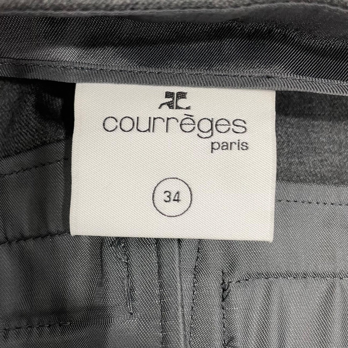 courreges オーバースカート付きウールテーラードパンツ323CPA154WO00739020 古着・中古-6枚目のアイテム画像