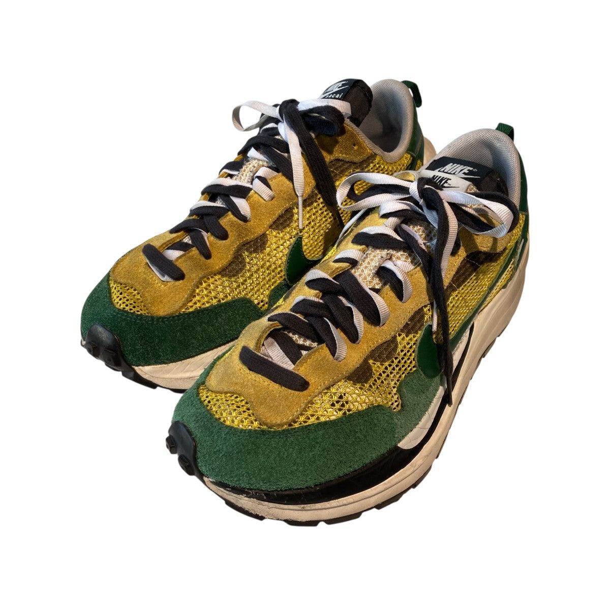 NIKE×sacai Vapor Waffle Tour Yellow／Stadium Green-SailローカットスニーカーCV1363-700 古着・中古-1枚目のアイテム画像
