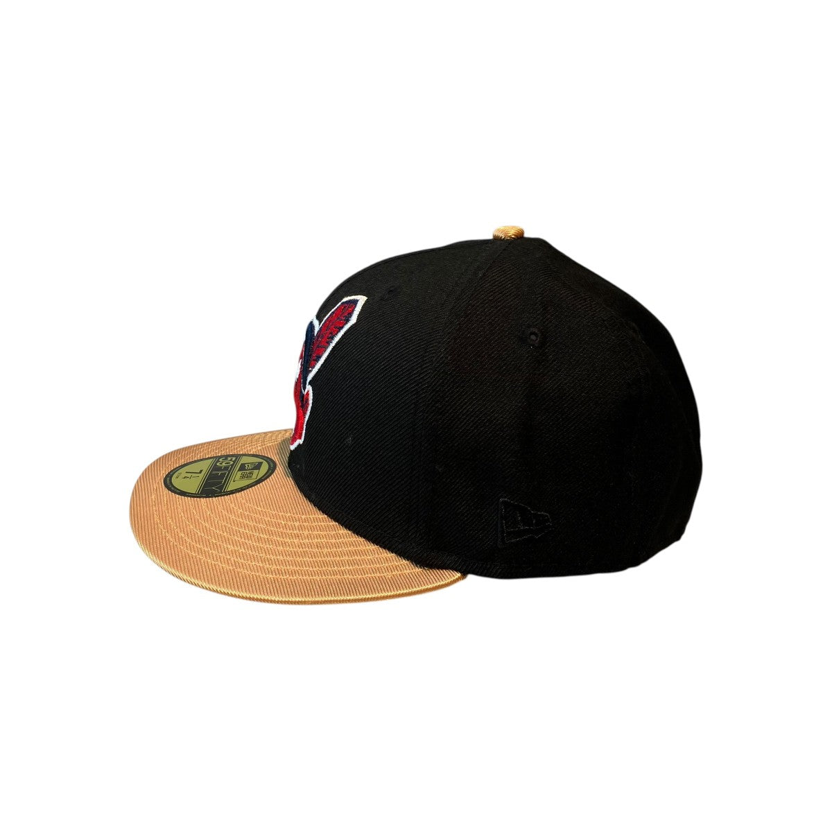 New Era(ニューエラ) Cleveland Indiansキャップ ブラック×ゴールド