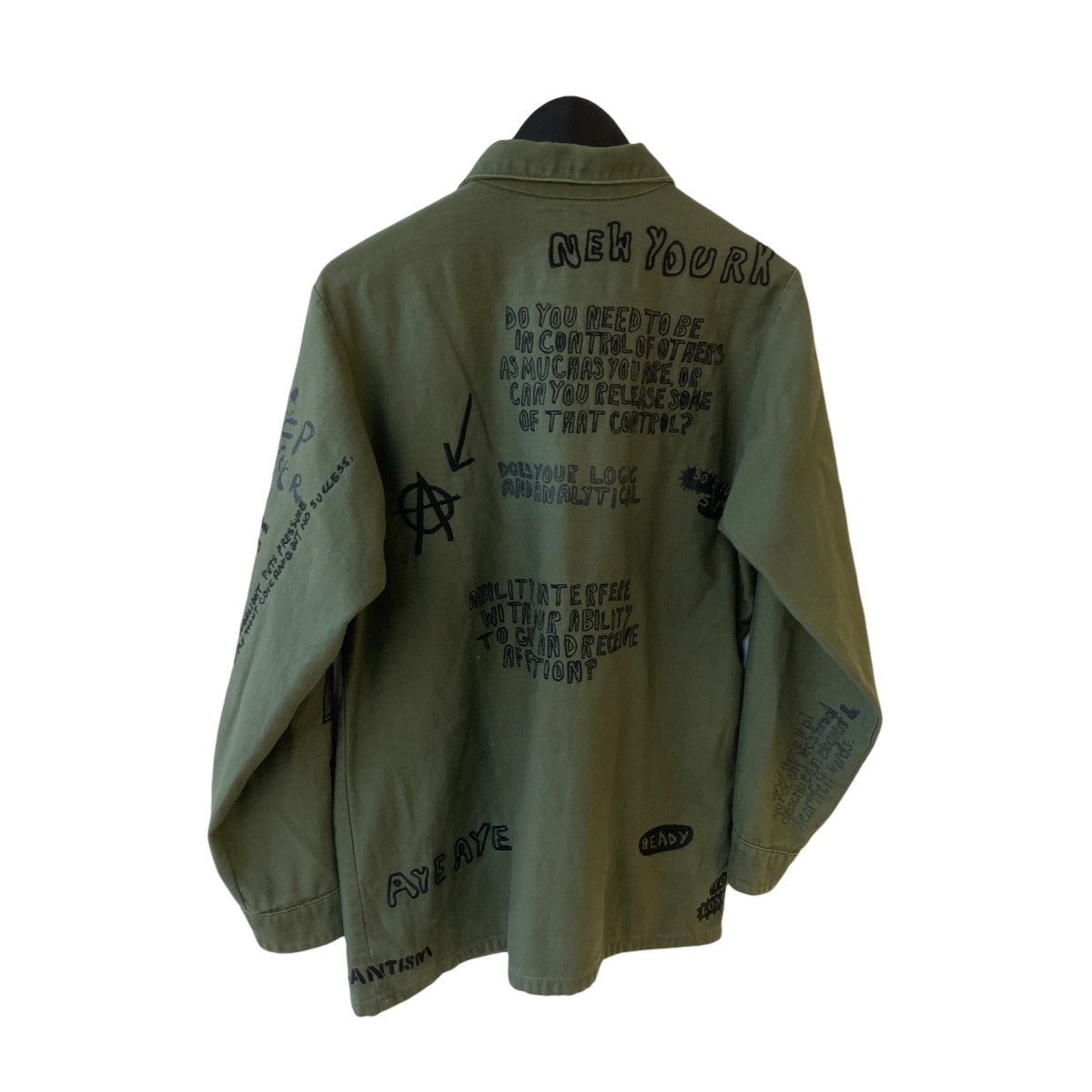 R13 REPURPOSED SHIRT WITH EMBROIDERYミリタリーシャツR13W2073-03 古着・中古-2枚目のアイテム画像