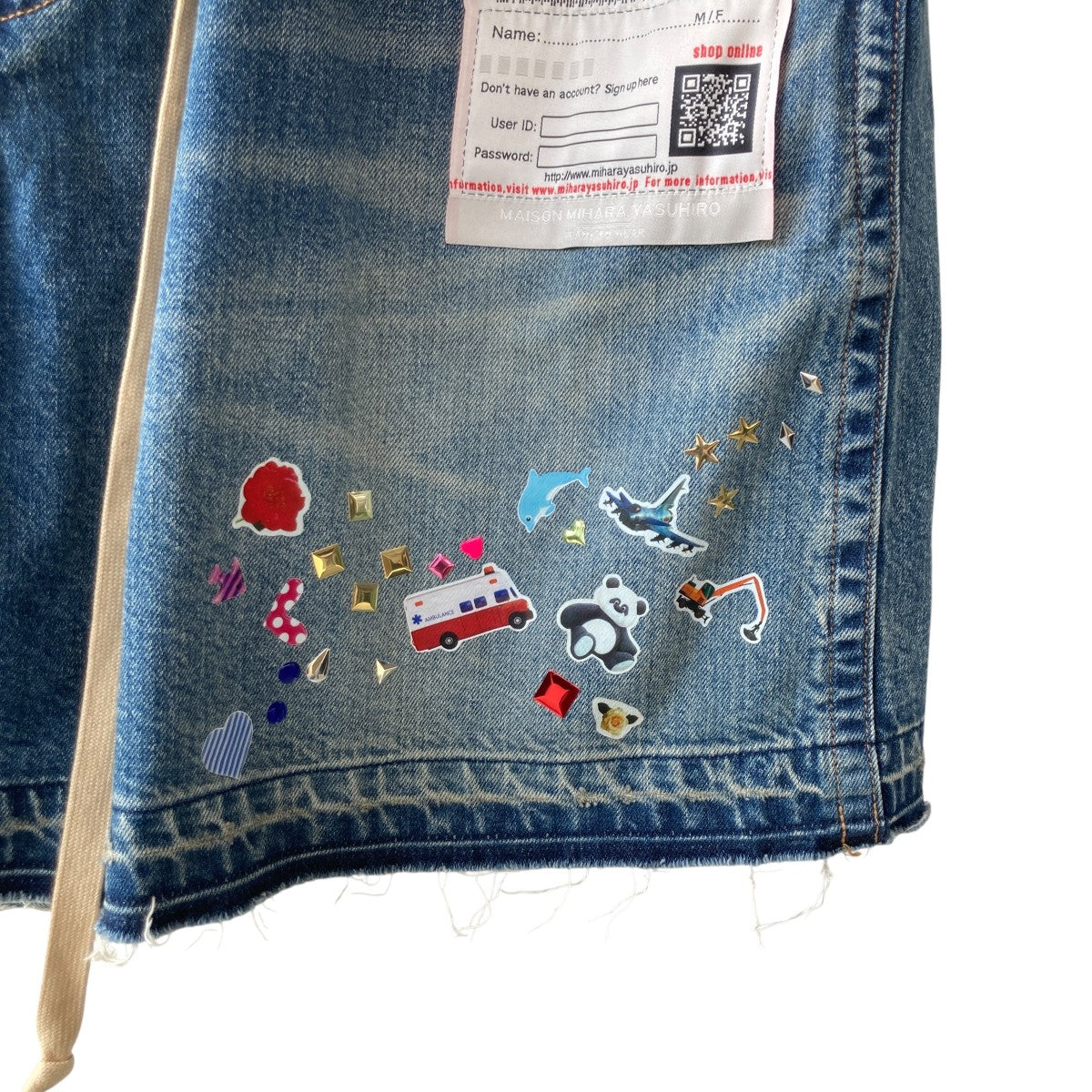 メゾンミハラヤスヒロ　ブリーチショートパンツ Maison MIHARA YASUHIRO - 【25SS】アマチュア ソーン カーゴ ショーツ