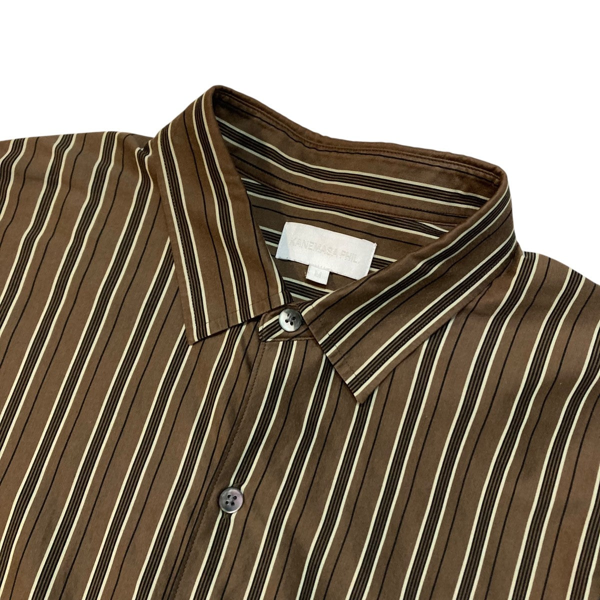 KANEMASA PHIL． 46G Atmosphere Stripe長袖シャツKM24A-024CB 古着・中古-3枚目のアイテム画像