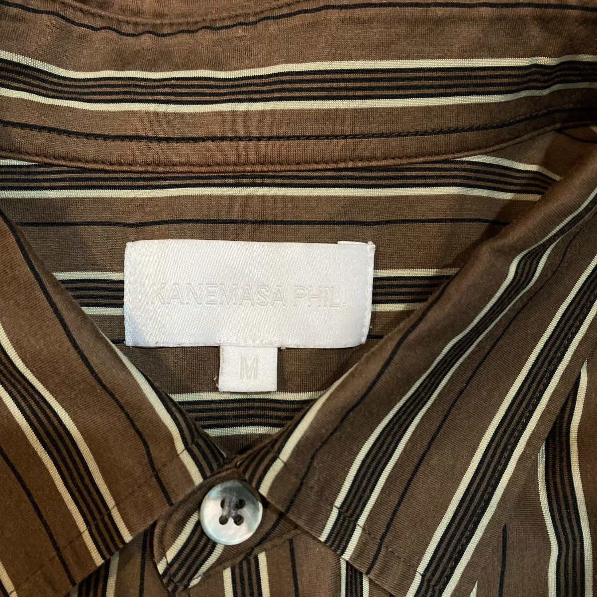 KANEMASA PHIL． 46G Atmosphere Stripe長袖シャツKM24A-024CB 古着・中古-5枚目のアイテム画像