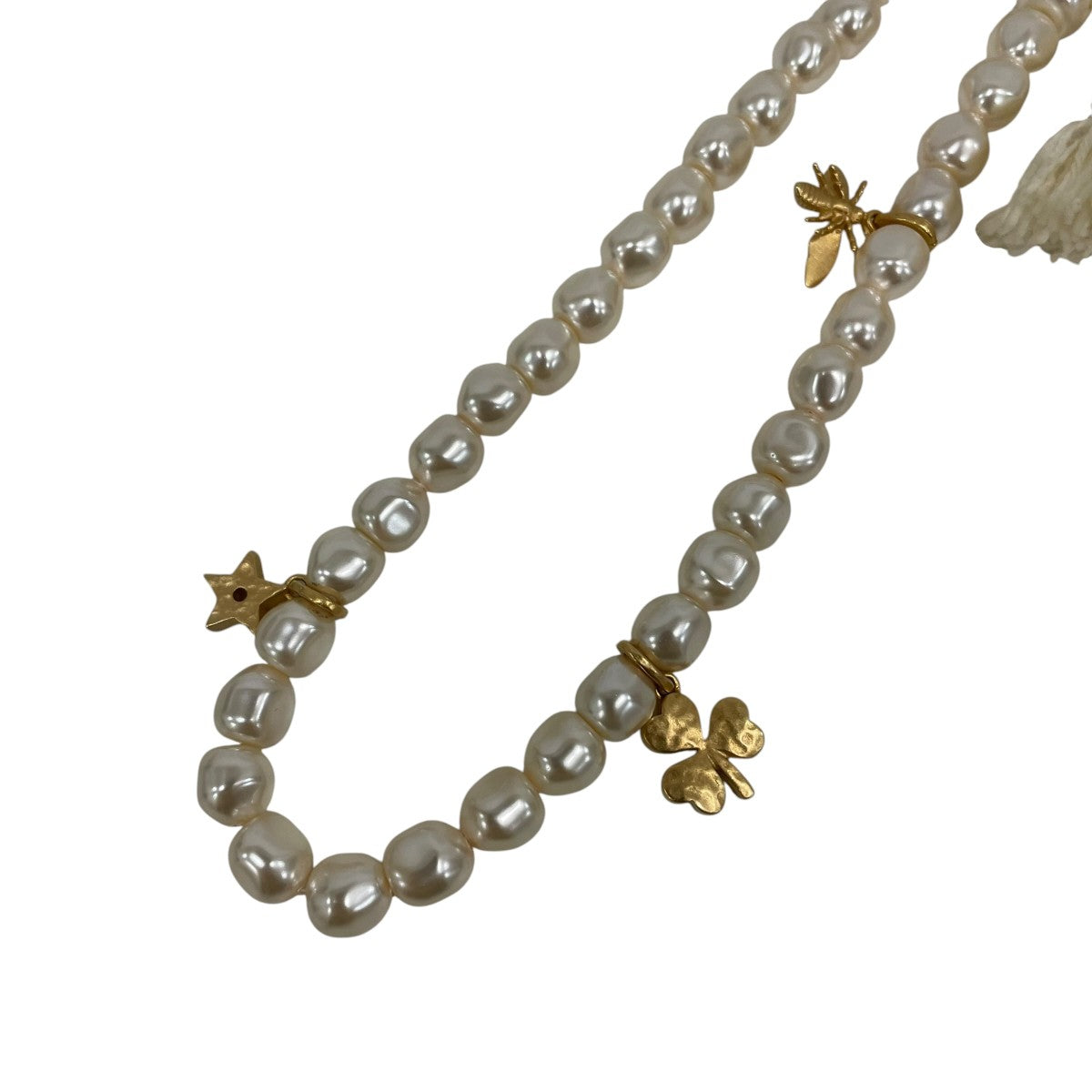 Christian Dior フェイクパールチャームネックレスネックレス 古着・中古-2枚目のアイテム画像