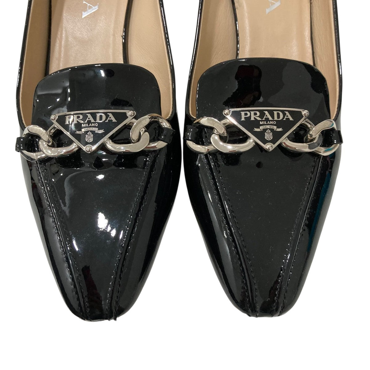 PRADA プレートパテントパンプス1D189N 古着・中古-3枚目のアイテム画像