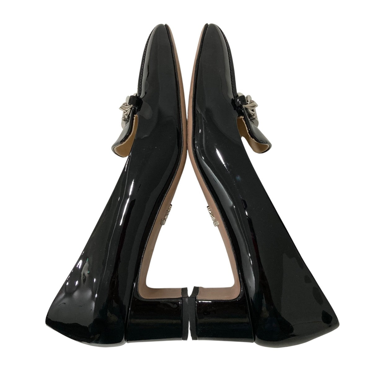 PRADA プレートパテントパンプス1D189N 古着・中古-6枚目のアイテム画像