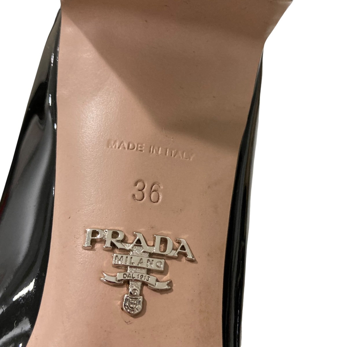PRADA プレートパテントパンプス1D189N 古着・中古-9枚目のアイテム画像
