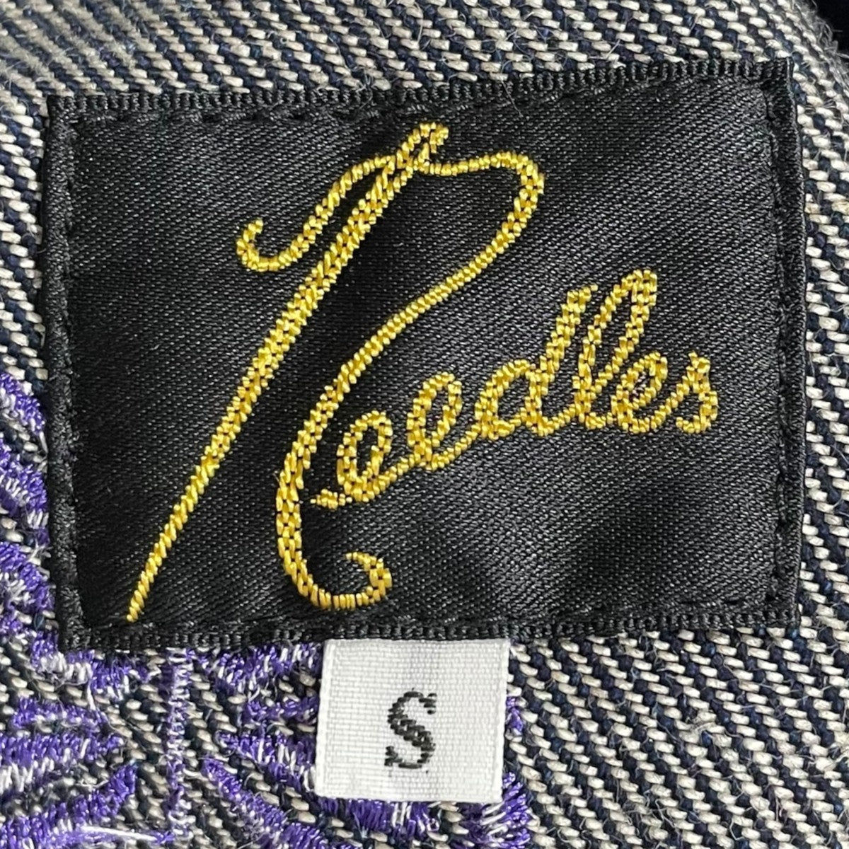 Lサイズ！Needles パピヨン刺繍デニムベスト Needles(ニードルズ) 22SS パピヨン刺繍デニムジャケット M．W． Jean