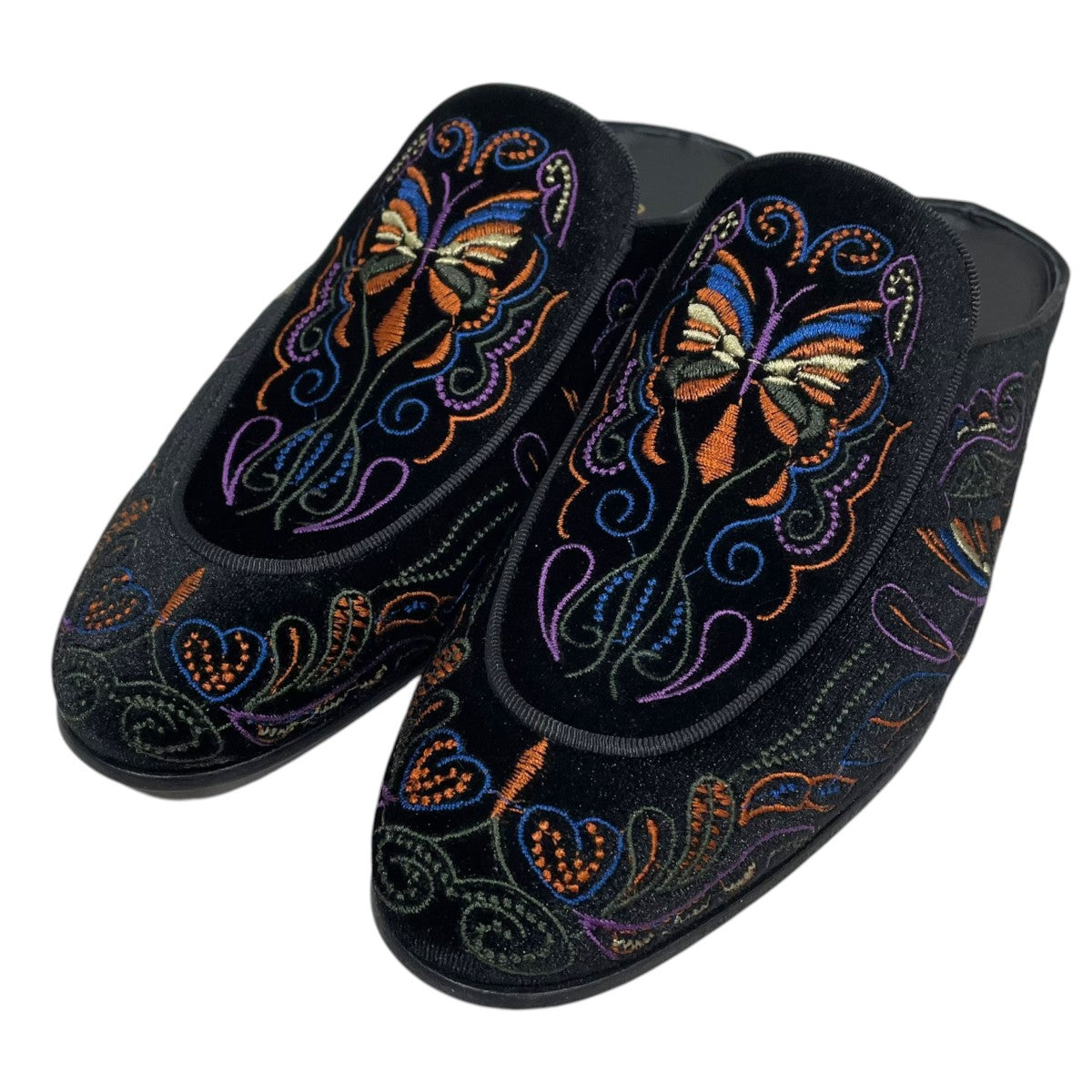 Needles ベルベットミュール パピヨンエンブロイダリー Velvet Mule - Papillon Embroidery 古着・中古-1枚目のアイテム画像