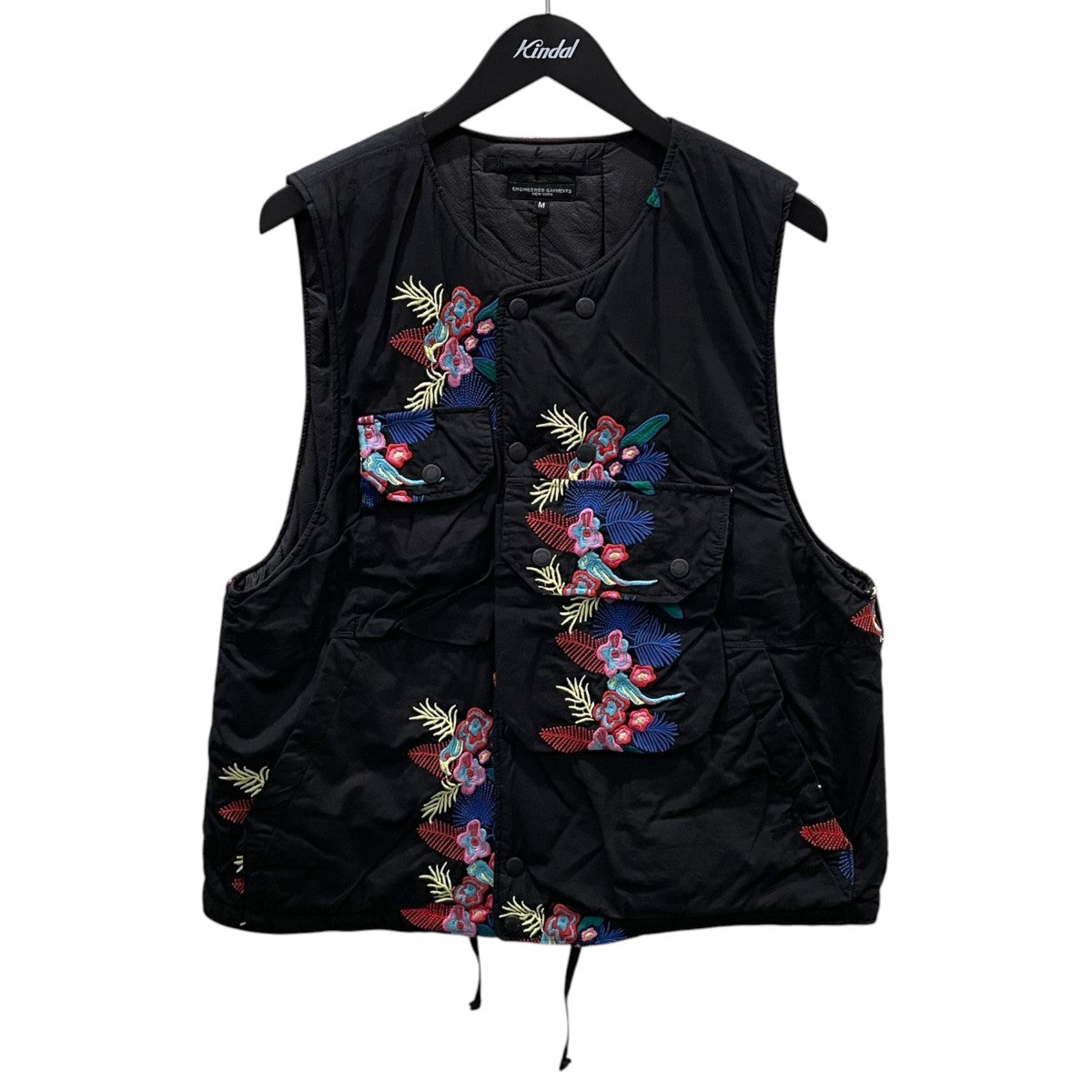 Engineered Garments 24AW フラワー刺繍中綿ベスト Cover Vest Cotton Floral Embroidery Sheeting カバーベスト コットンフローラルエンブロイダリー シーティング OT171 古着・中古-1枚目のアイテム画像