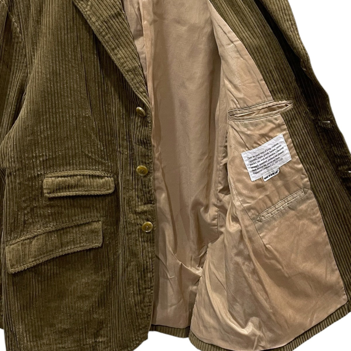 太畝コーデュロイ3Bジャケット Loiter Jacket - 8-Wale Corduroy ロイタージャケット - 8ウェル コーデュロイ