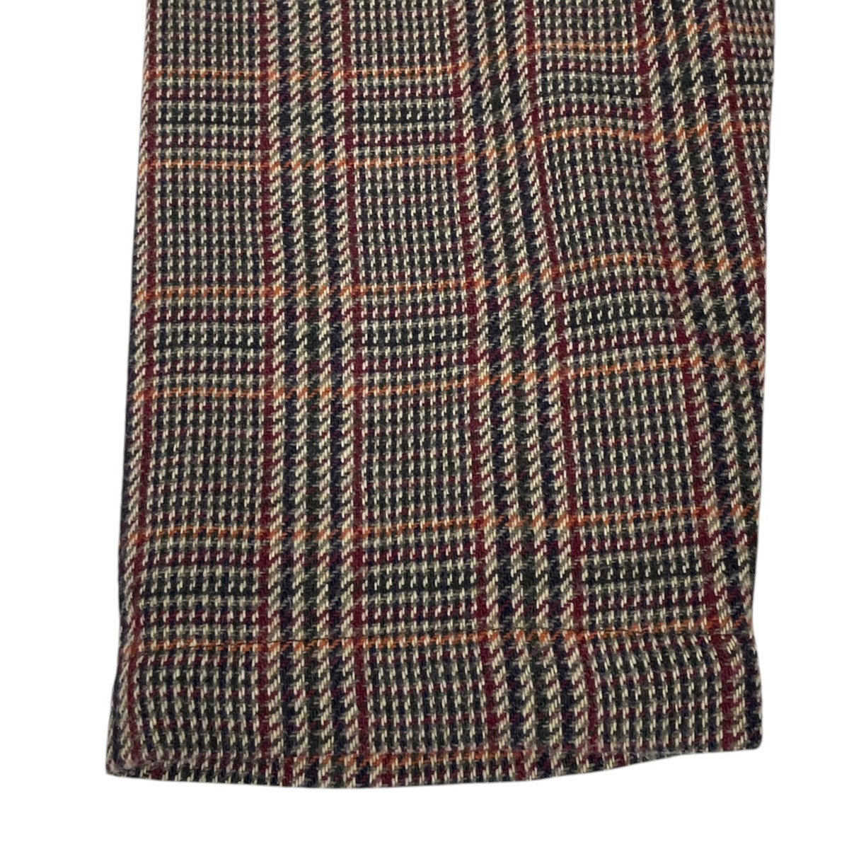 Engineered Garments チェック柄ノーカラージャケット Cardigan Jacket - Poly Polyester H．Plaid カーディガン ジャケット 古着・中古-4枚目のアイテム画像
