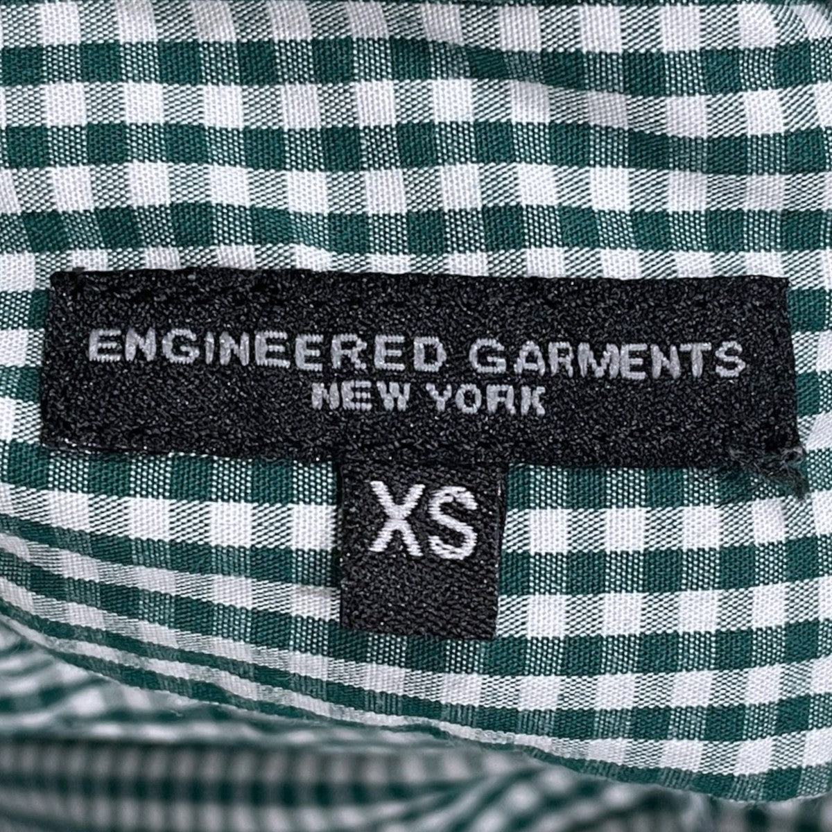 ギンガムチェック柄バンドカラーシャツ Banded Collar Shirt