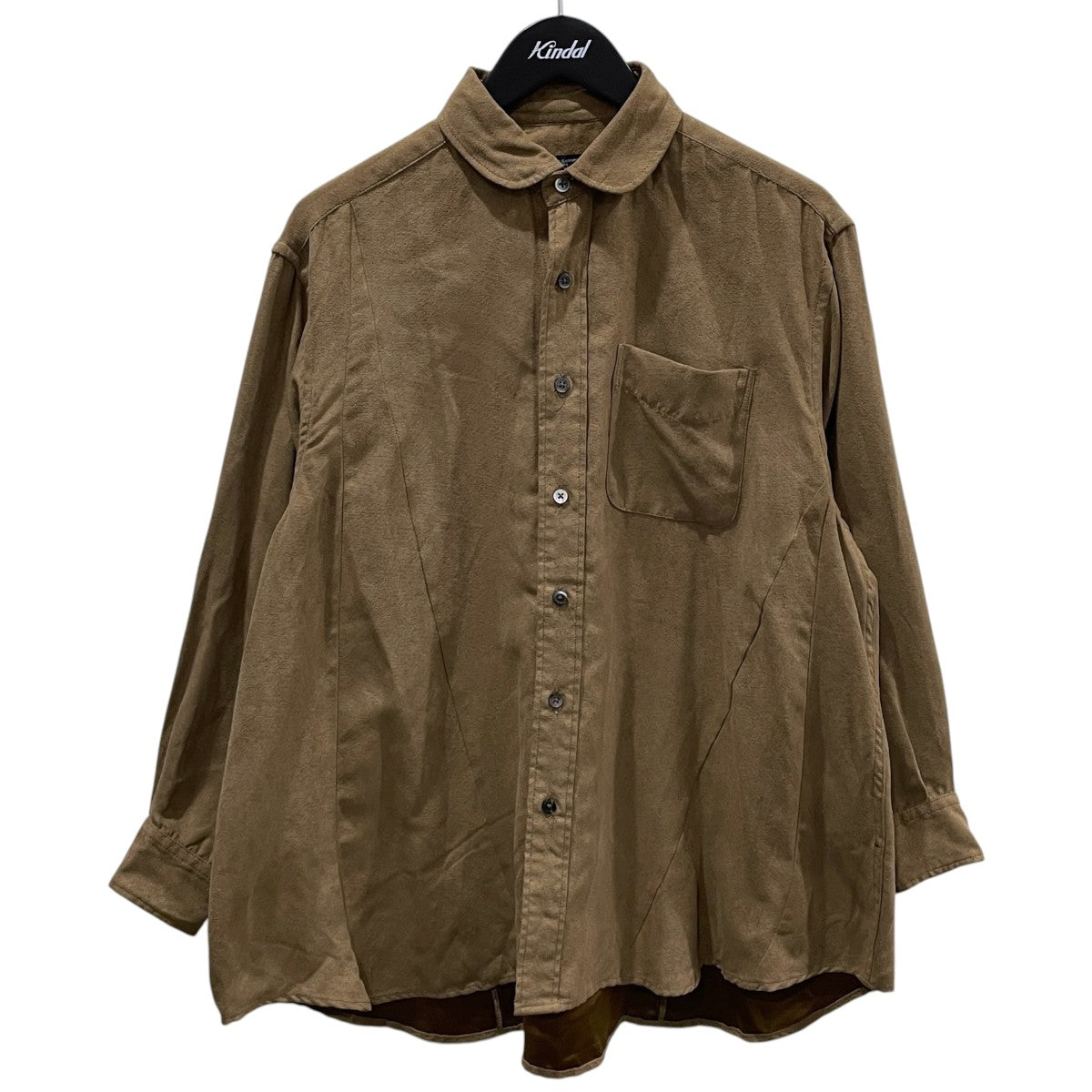 24AW 長袖シャツ Flared Shirt - Polyester Lt．Weight Fake Suede フレア シャツ - ポリエステル ライトウェイト フェイク スエード PS039