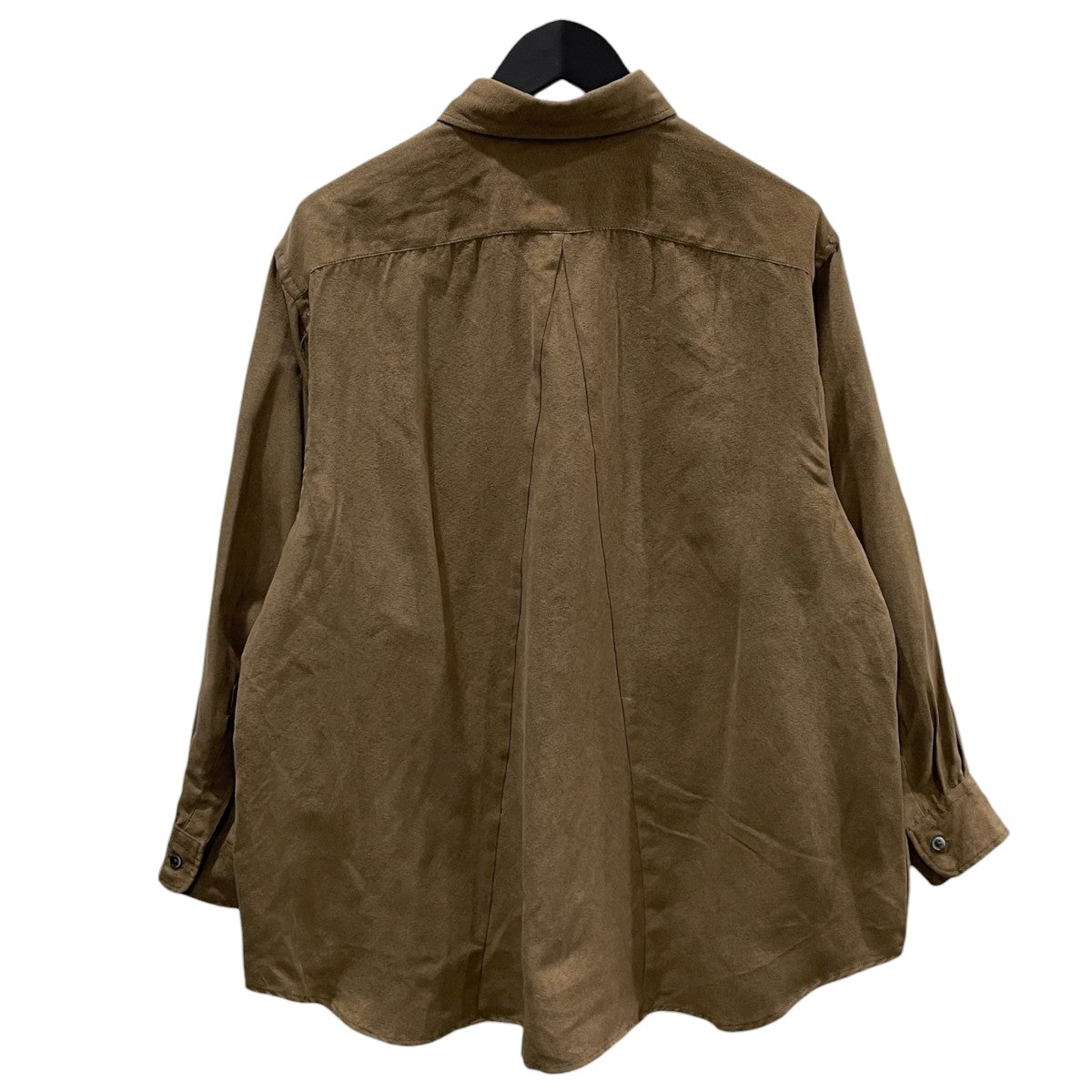 24AW 長袖シャツ Flared Shirt - Polyester Lt．Weight Fake Suede フレア シャツ - ポリエステル ライトウェイト フェイク スエード PS039