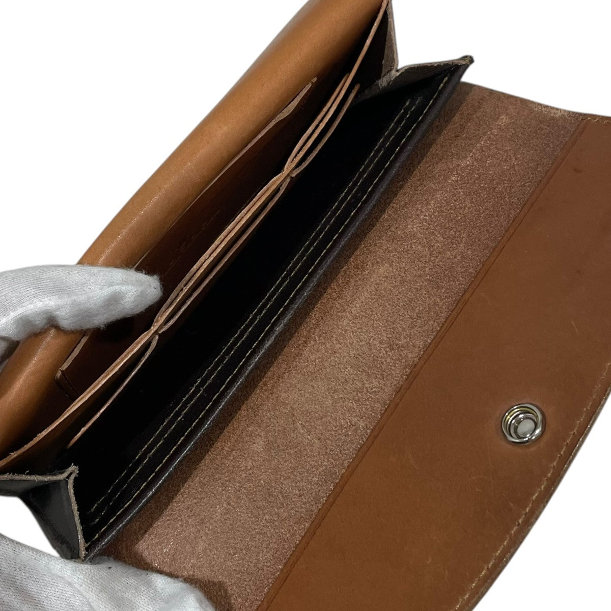MOTO ロングウォレット　美中古品 MOTO(モト) バイカラーレザーロングウォレット LW2C(LONG WALLET COMBI