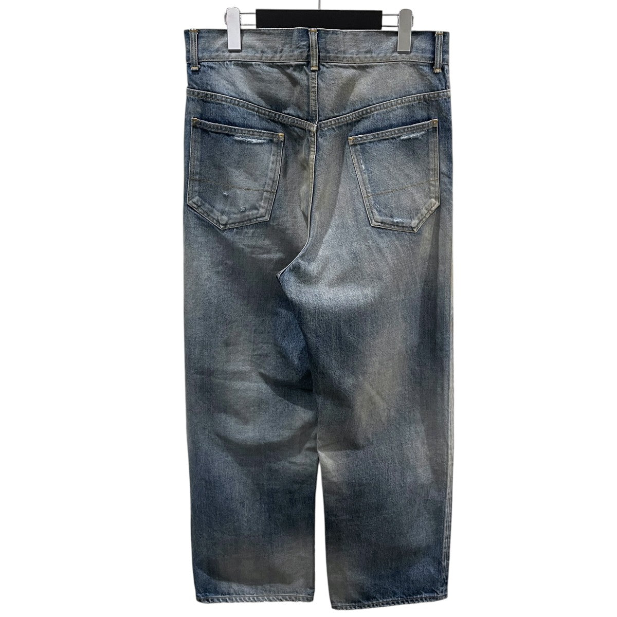 24SS 加工デニムパンツ CRASH SELVEDGE DENIM STRAIGHT 5P PANTS クラッシュセルヴィッジデニムストレート5ポケットパンツ ANC-PT47