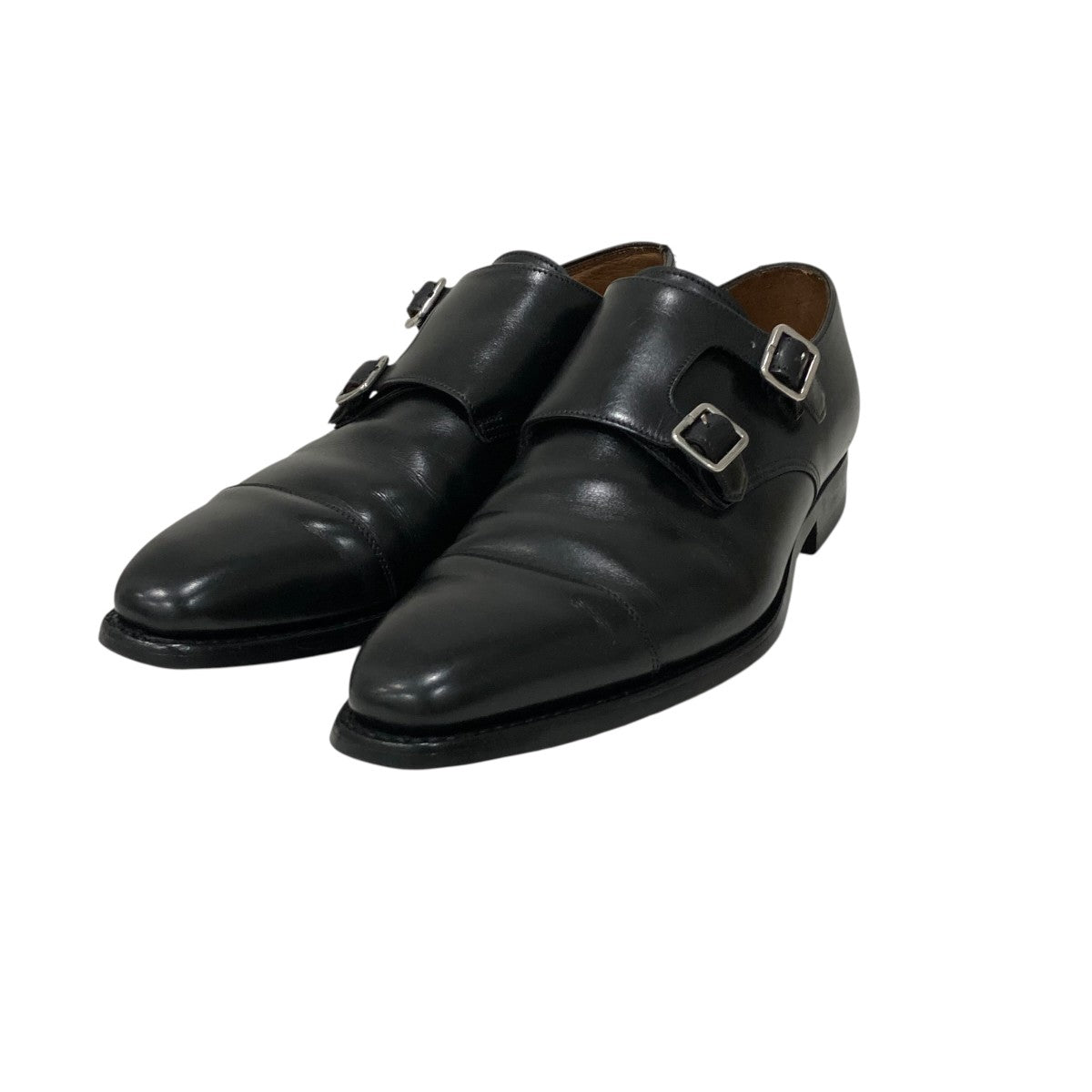 Crockett ＆ Jones ダブルモンクレザーシューズX35167 古着・中古-1枚目のアイテム画像