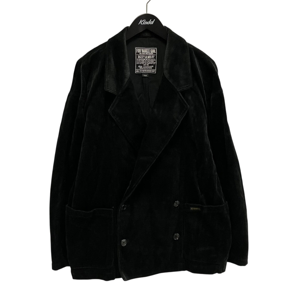 ヒステリックグラマー　ブルゾン　ジャケット　アウター　黒 Hysteric Glamour(ヒステリックグラマー) ダブルブレステッド