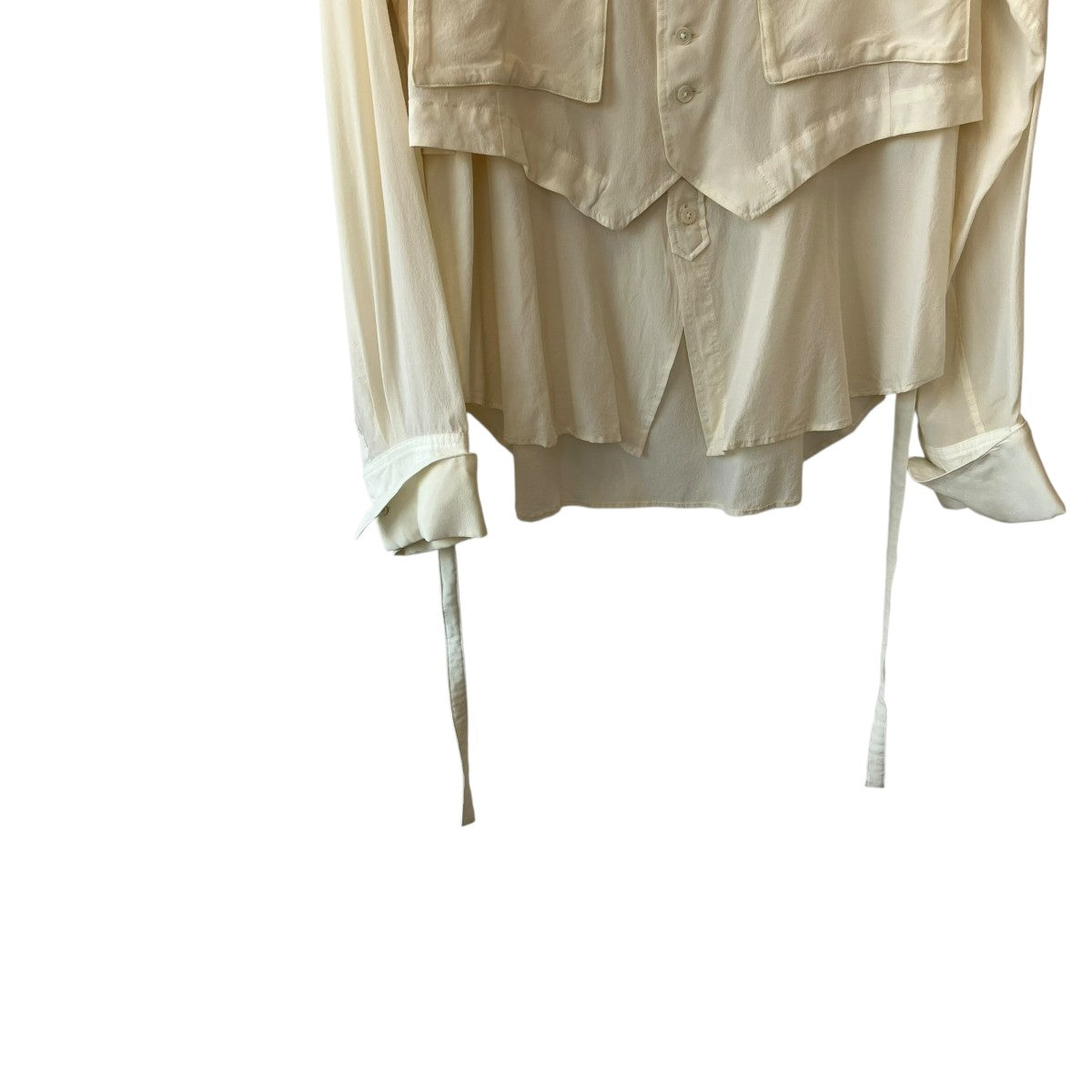 MASU LAYERED SILK SHIRTSシャツMUFW-SH0191 古着・中古-4枚目のアイテム画像