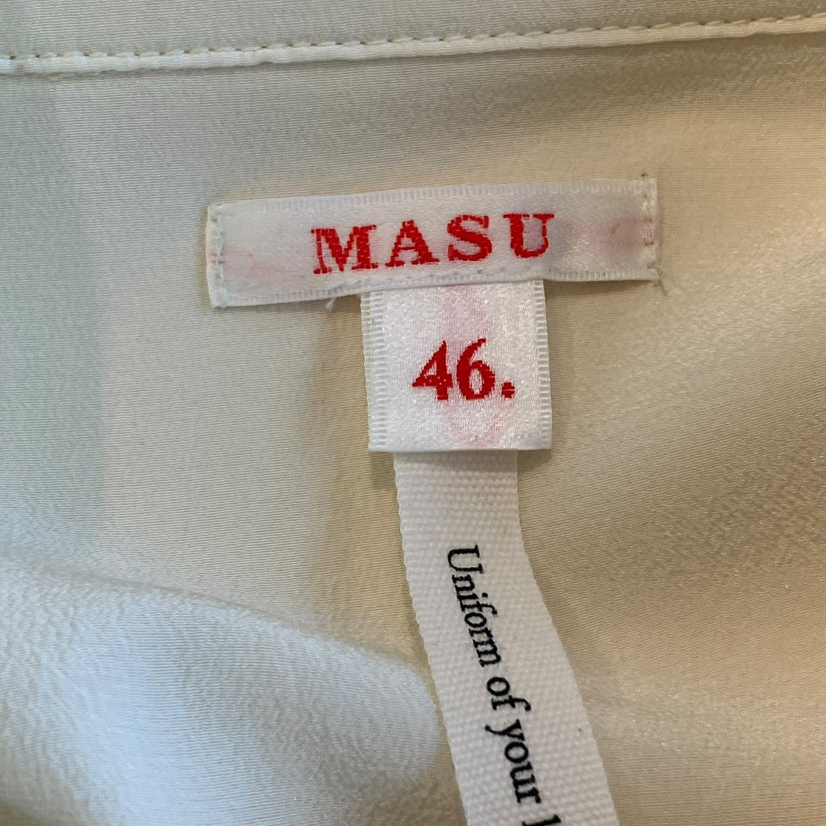 MASU LAYERED SILK SHIRTSシャツMUFW-SH0191 古着・中古-5枚目のアイテム画像