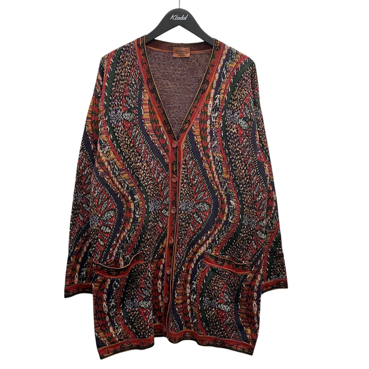 MISSONI 総柄ニットカーディガンDTK392 古着・中古-1枚目のアイテム画像