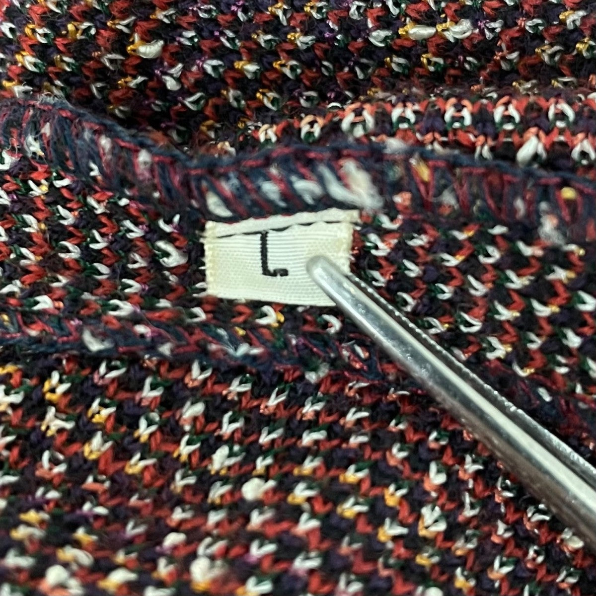 MISSONI 総柄ニットカーディガンDTK392 古着・中古-8枚目のアイテム画像