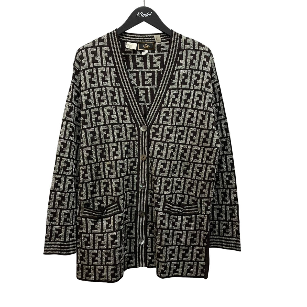 FENDI ズッカ柄カーディガン 古着・中古-1枚目のアイテム画像