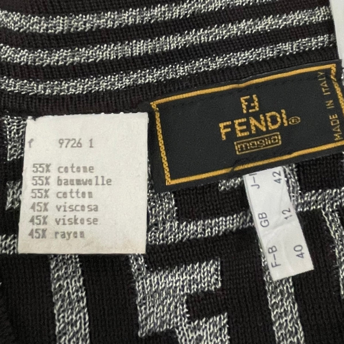 FENDI ズッカ柄カーディガン 古着・中古-6枚目のアイテム画像