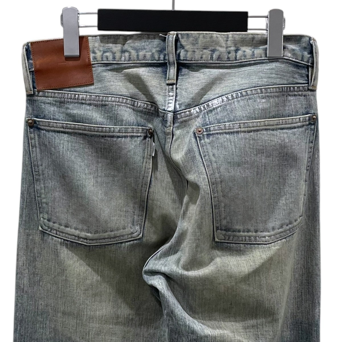 SUGARHILL 24AW 箔押し加工デニムパンツ FOILED DENIM TROUSERS REGULAR CUT フォイルド デニム トラウザーズ レギュラーカット 2411300411 古着・中古-4枚目のアイテム画像