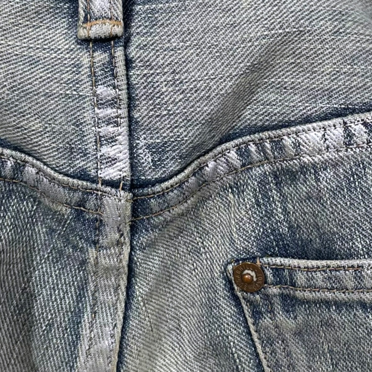 SUGARHILL 24AW 箔押し加工デニムパンツ FOILED DENIM TROUSERS REGULAR CUT フォイルド デニム トラウザーズ レギュラーカット 2411300411 古着・中古-5枚目のアイテム画像
