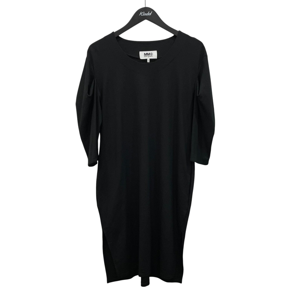 Martin Margiela マルタンマルジェラ 16AW　フロントグラフィックフォトプリント　レーヨン混ワンピース　ドレス　ブラック　S29CT0552 MM6 Maison Margiela(マルタンマルジェラ) ドレスS52CT0557 S52CT0557
