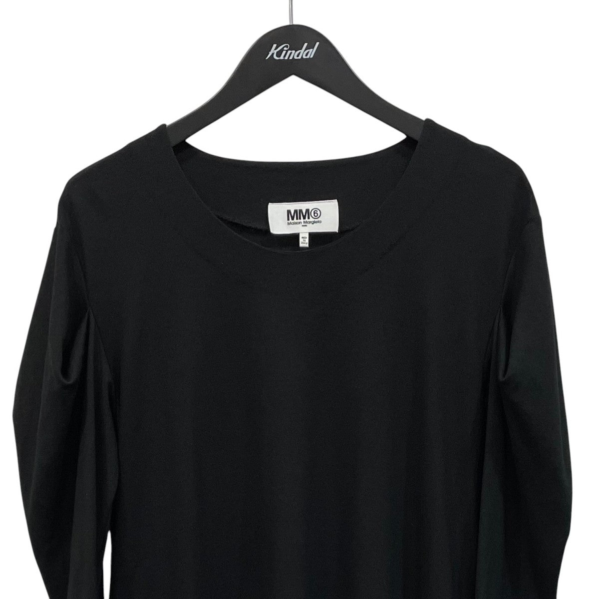 Martin Margiela マルタンマルジェラ 16AW　フロントグラフィックフォトプリント　レーヨン混ワンピース　ドレス　ブラック　S29CT0552 MM6 Maison Margiela(マルタンマルジェラ) ドレスS52CT0557 S52CT0557