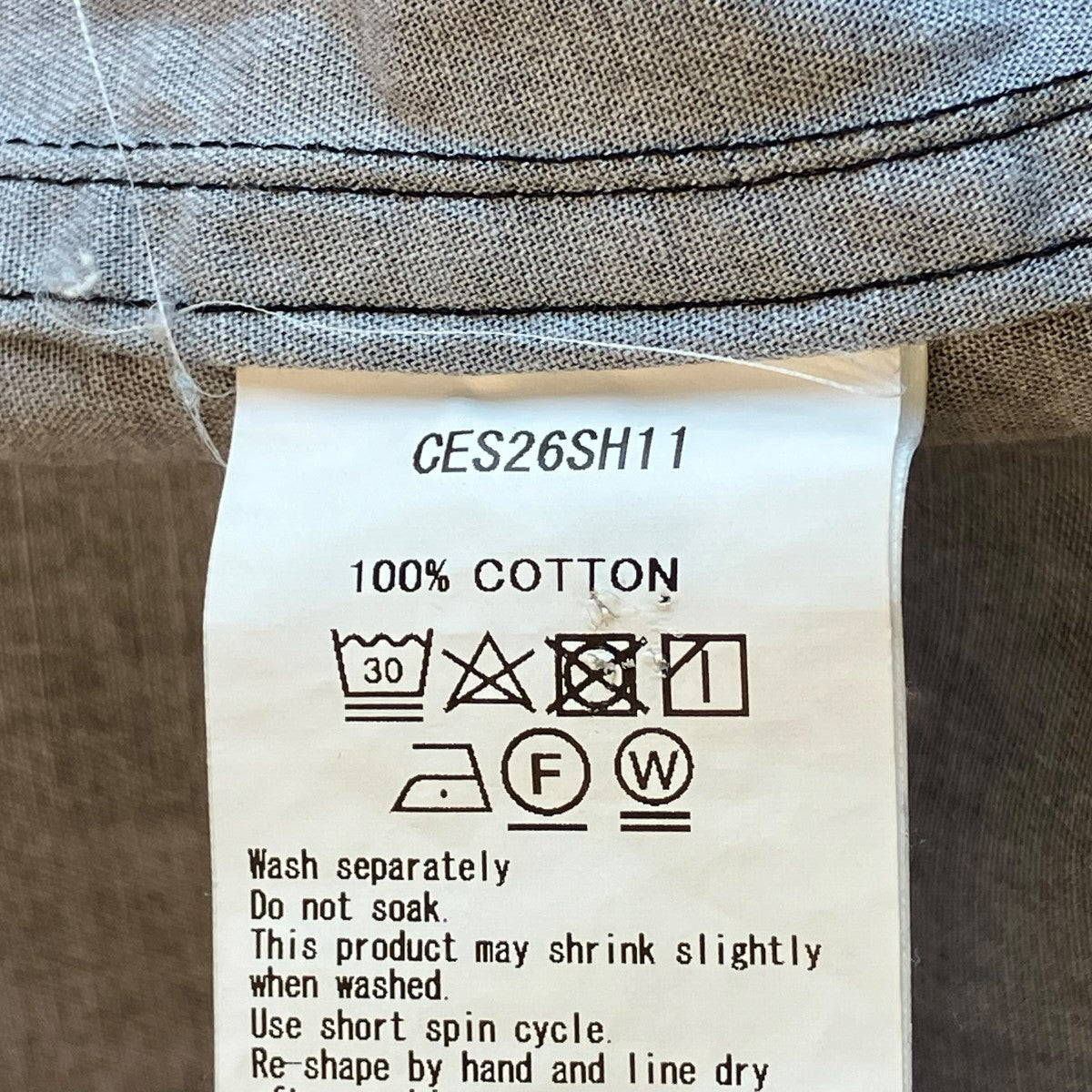 C．E p indexed SHORT SLEEVE SHIRT半袖シャツCES26SH11 古着・中古-6枚目のアイテム画像