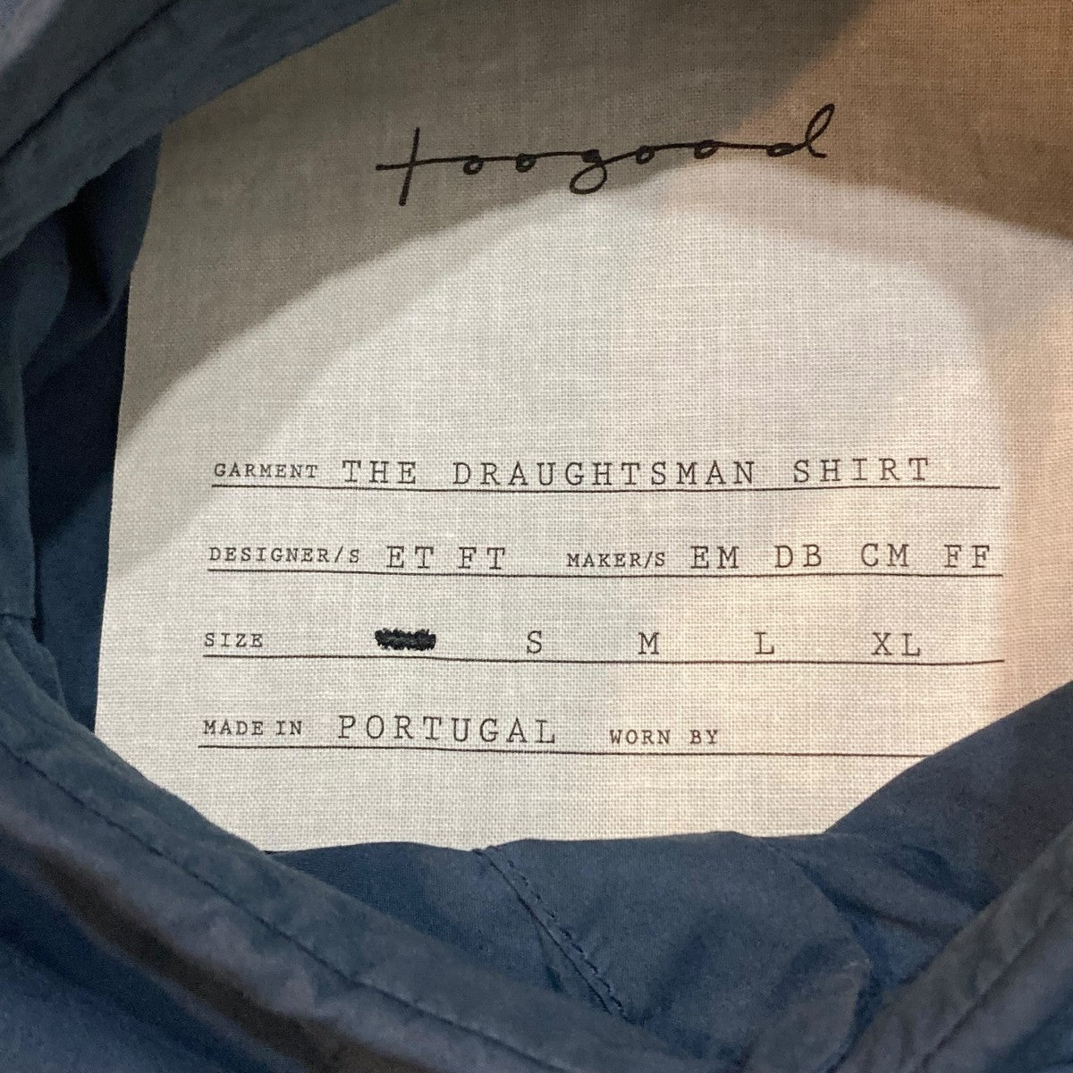 toogood THE DRAUGHTSMAN SHIRT長袖シャツ 古着・中古-9枚目のアイテム画像