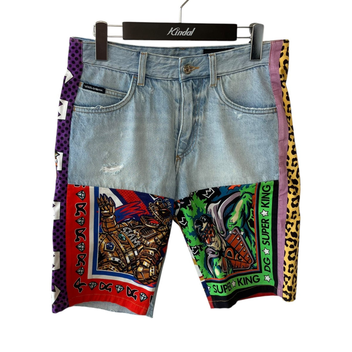アメコミパッチデニムハーフパンツG8BC2