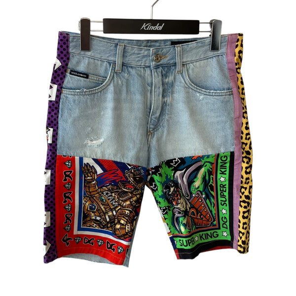 DOLCE&GABBANAドルガバハーフパンツ DOLCE ＆ GABBANA(ドルチェアンドガッバーナ) アメコミパッチデニム
