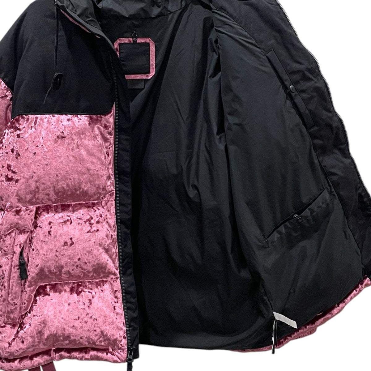 18AW ダウンジャケット Black Series Urban Velvet Nuptse Jacket ブラックシリーズ アーバン ベルベット ヌプシジャケット NF0A3V39