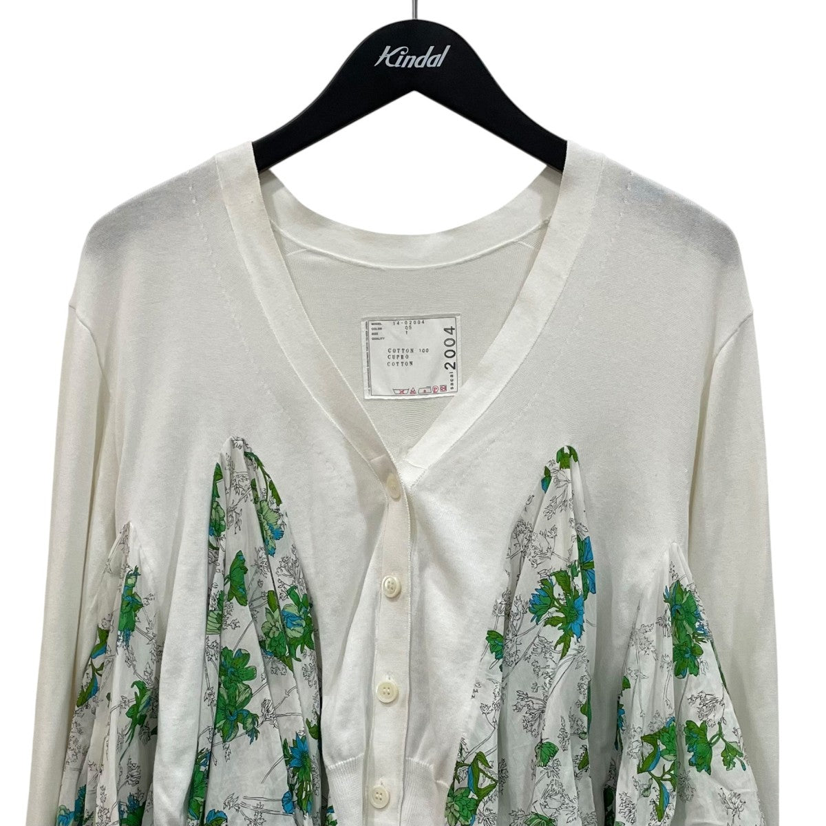 kokira　sacai カーディガン ◇関税込◇*sacai* ウールニット ナイロンツイル カーディガン (sacai