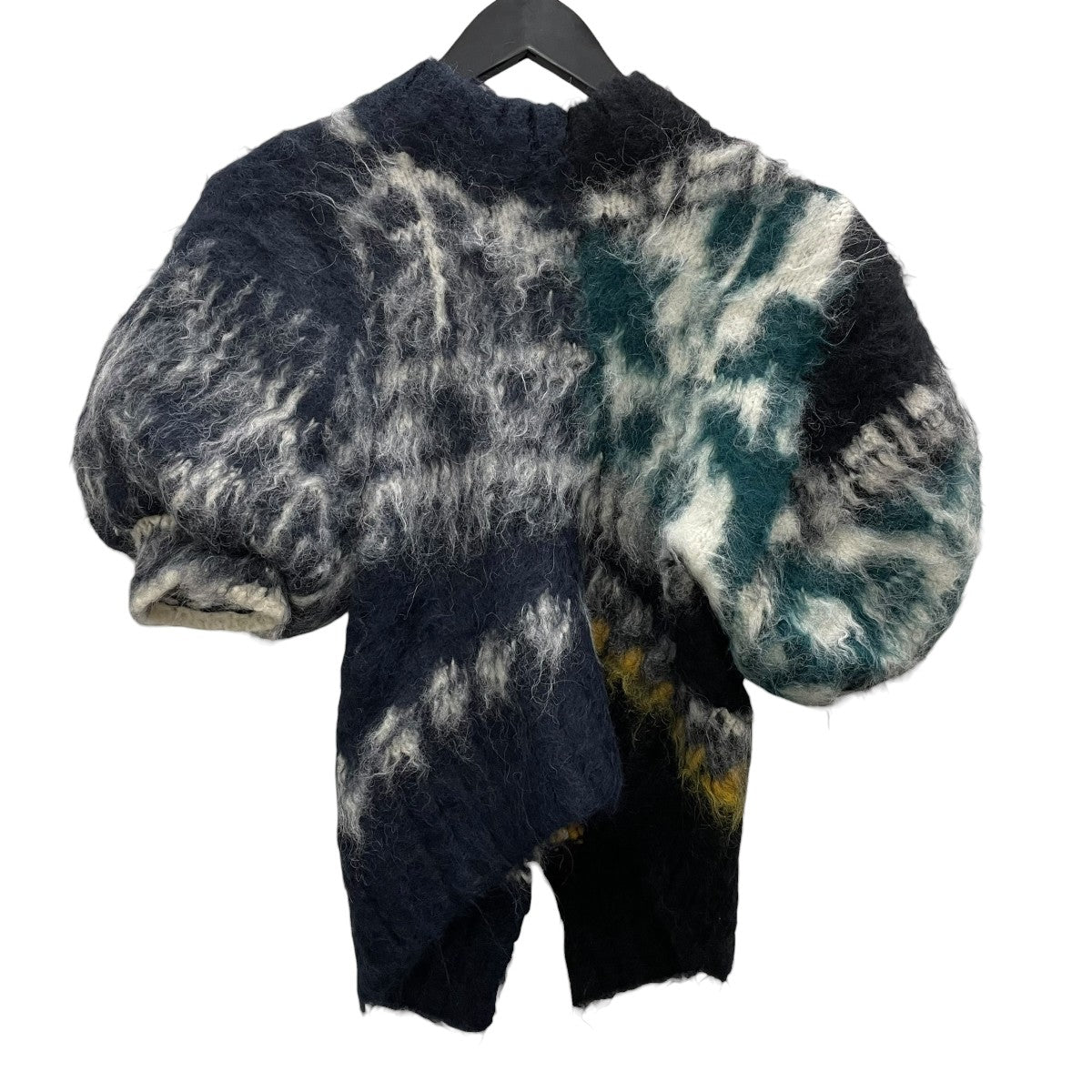 sacai アルパカ混 ジャガード ショートスリーブ ジップアップニットカーディガン2407434 古着・中古-3枚目のアイテム画像
