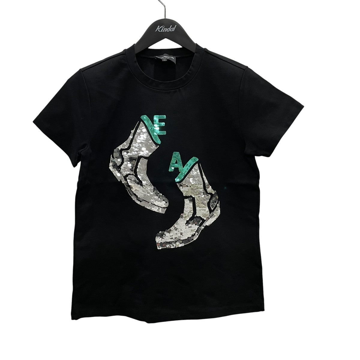 EMPORIO ARMANI スパンコール半袖カットソー 古着・中古-1枚目のアイテム画像